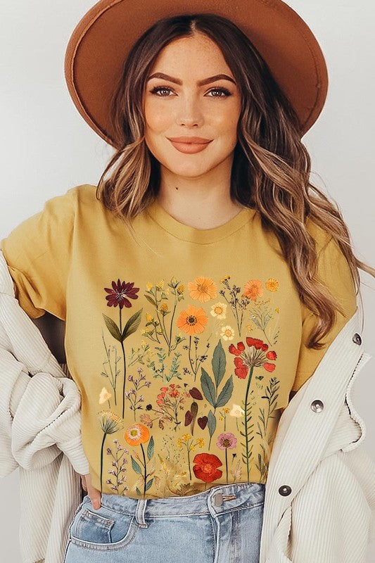 Botanical Wildflowers Graphic Tee Color Bear