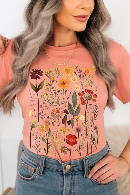 Botanical Wildflowers Graphic Tee Color Bear