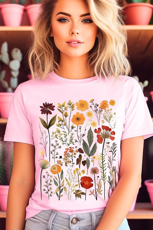 Botanical Wildflowers Graphic Tee Color Bear