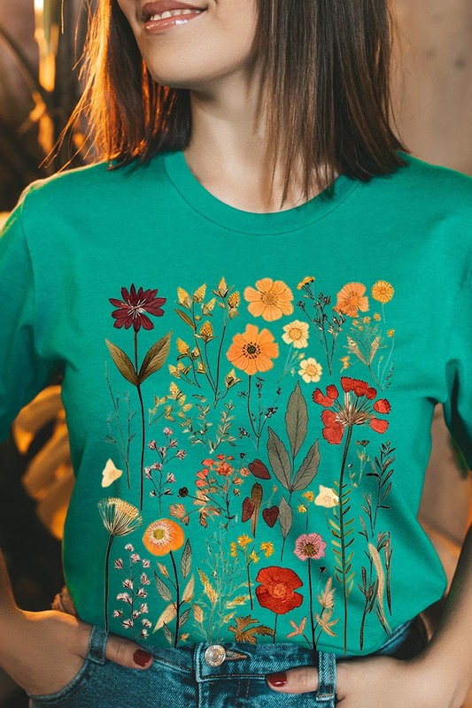 Botanical Wildflowers Graphic Tee Color Bear