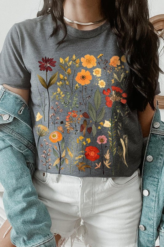 Botanical Wildflowers Graphic Tee Color Bear