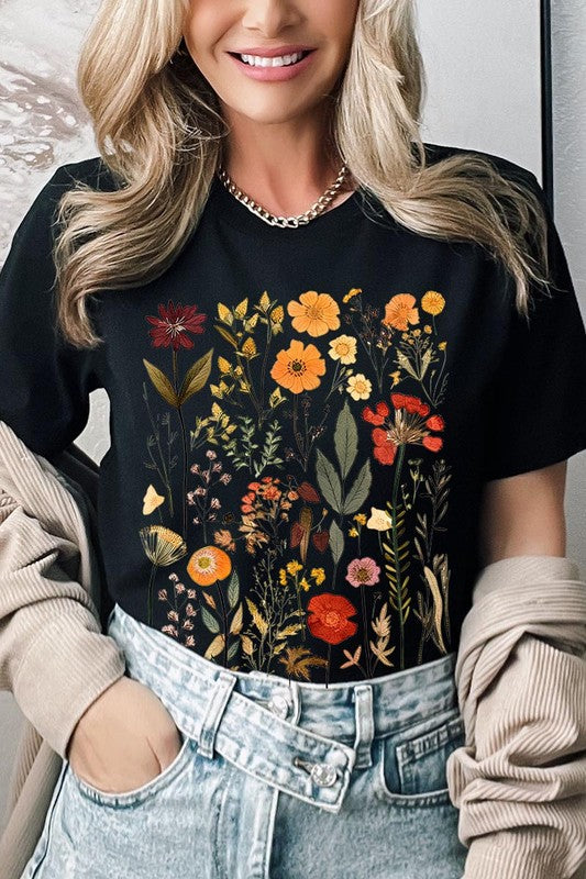 Botanical Wildflowers Graphic Tee Color Bear