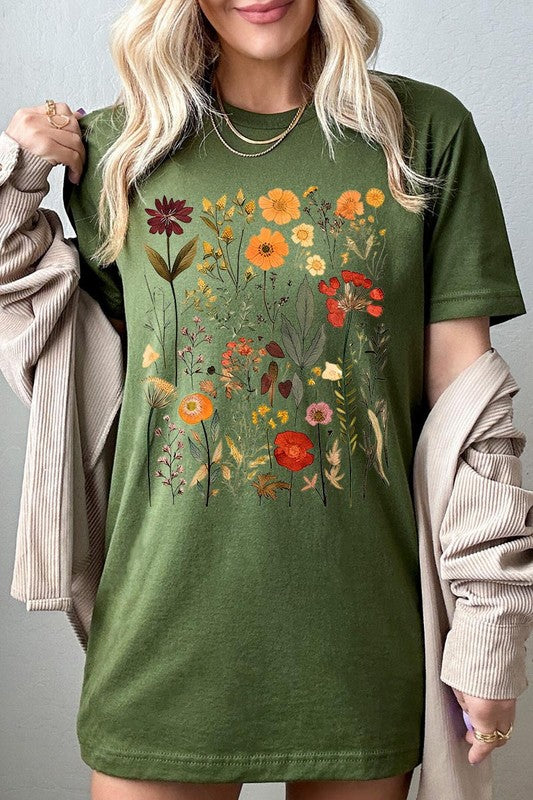 Botanical Wildflowers Graphic Tee Color Bear