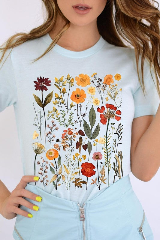 Botanical Wildflowers Graphic Tee Color Bear