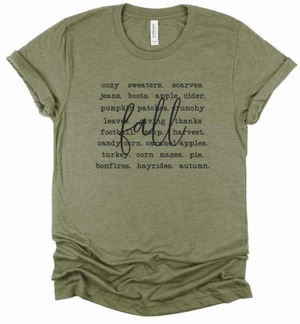 Fall Words Graphic Tee Ocean and 7th