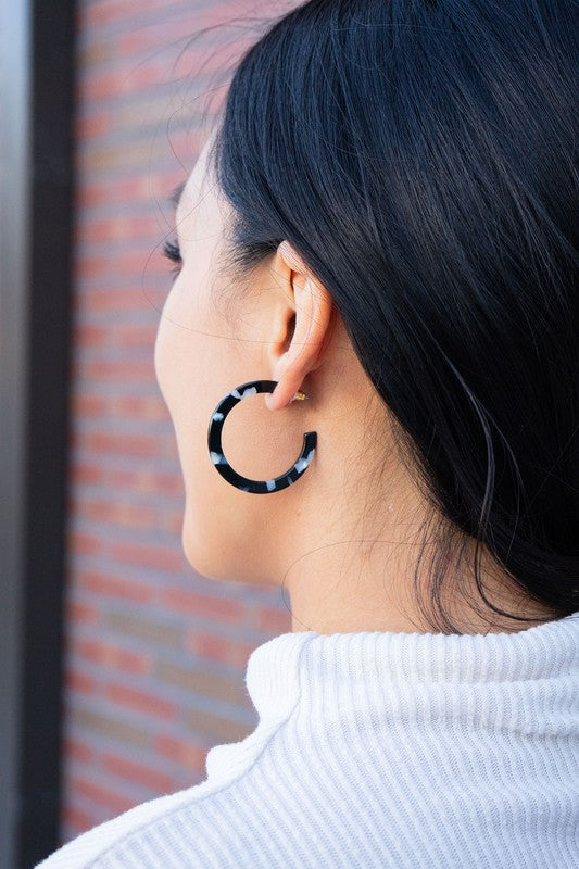 Camy Hoops - Onyx Black Spiffy & Splendid