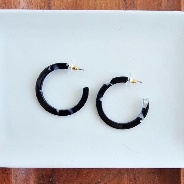 Camy Hoops - Onyx Black Spiffy & Splendid