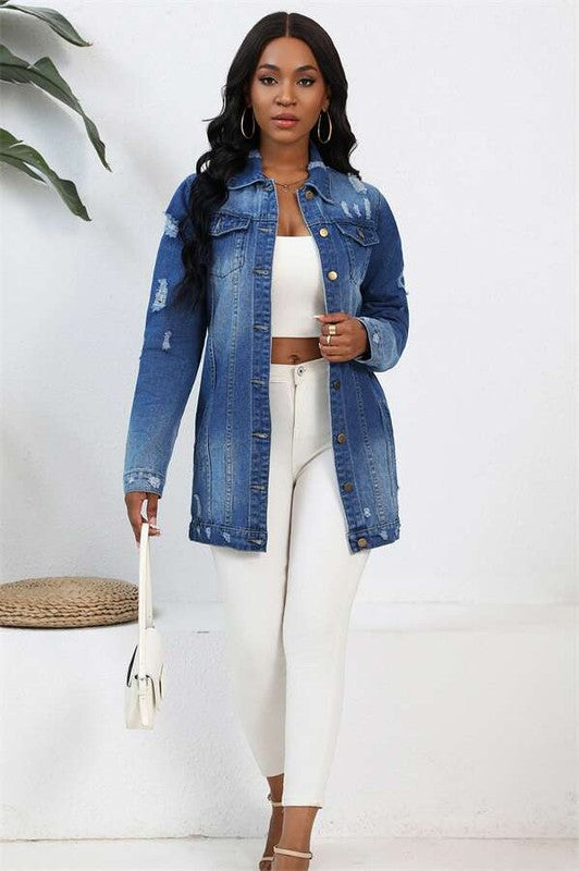 Boho Jean Jacket By Claude