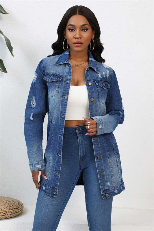 Boho Jean Jacket By Claude