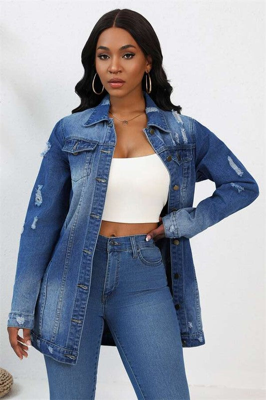 Boho Jean Jacket By Claude