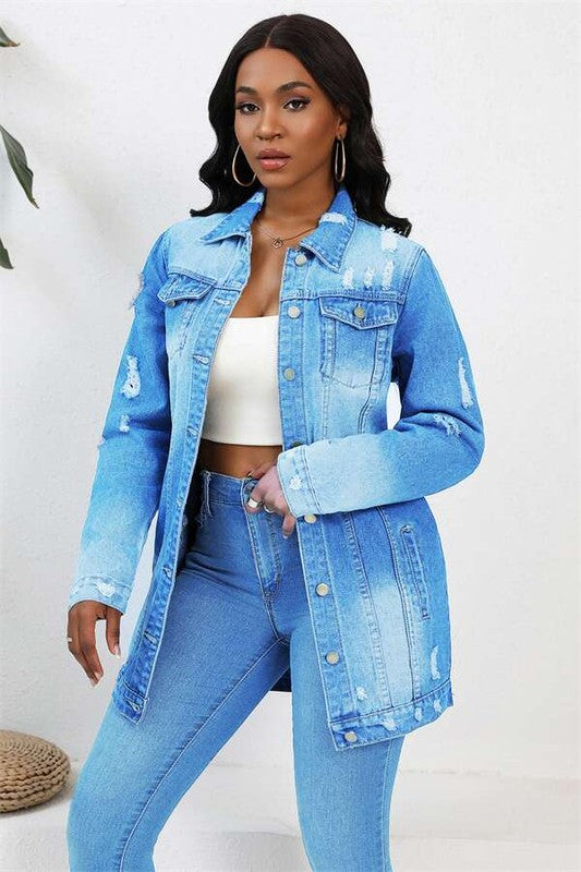 Boho Jean Jacket By Claude