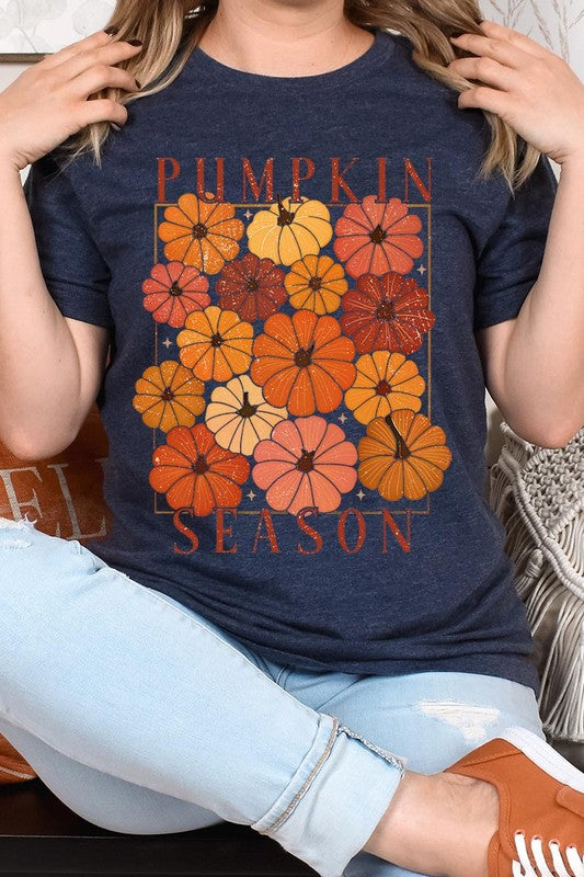 Pumpkin Season Boho Graphic Tee Color Bear