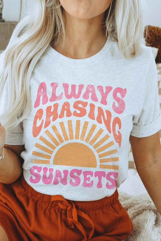 Always Chasing Sunsets Graphic Tee A. BLUSH CO.