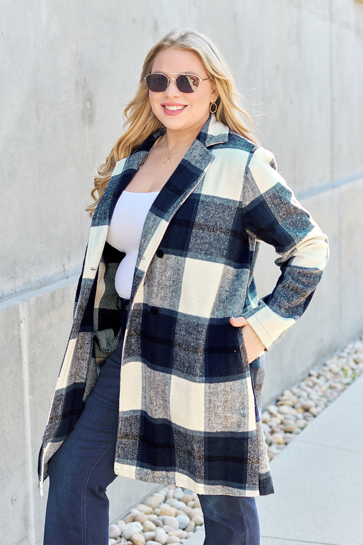 Falling In Love Plaid Jacket Trendsi