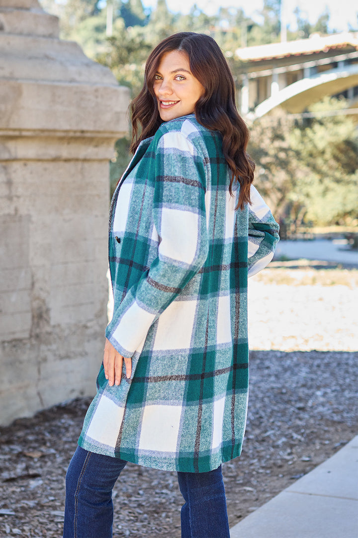 Falling In Love Plaid Jacket Trendsi