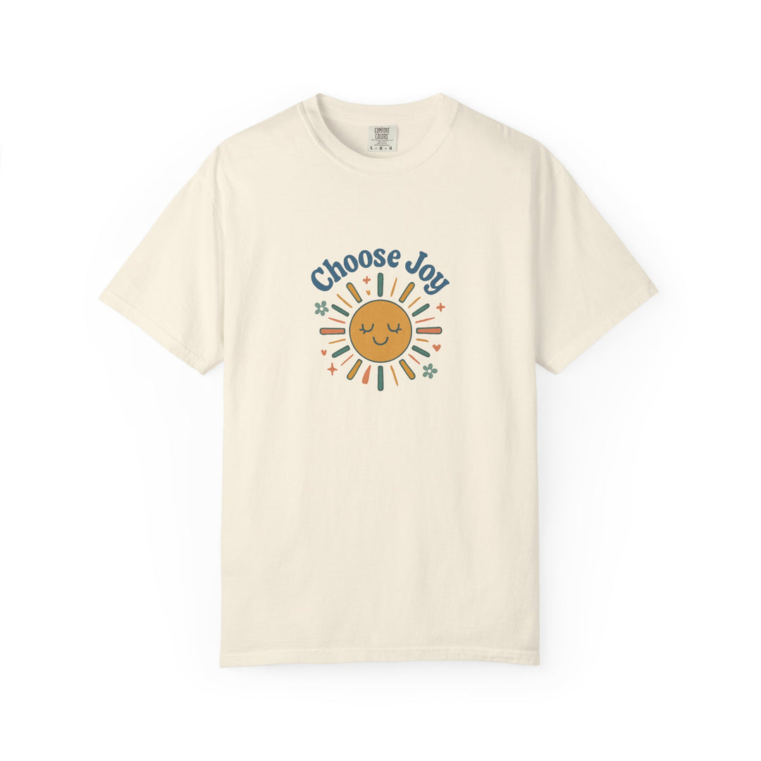 Sunshine Retro T-Shirt with Choose Joy Design
