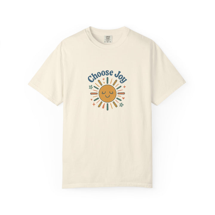 Sunshine Retro T-Shirt with Choose Joy Design