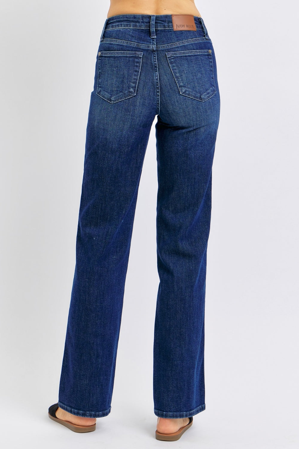 Judy Blue Full Size High Waist Tummy Control Straight Jeans Trendsi