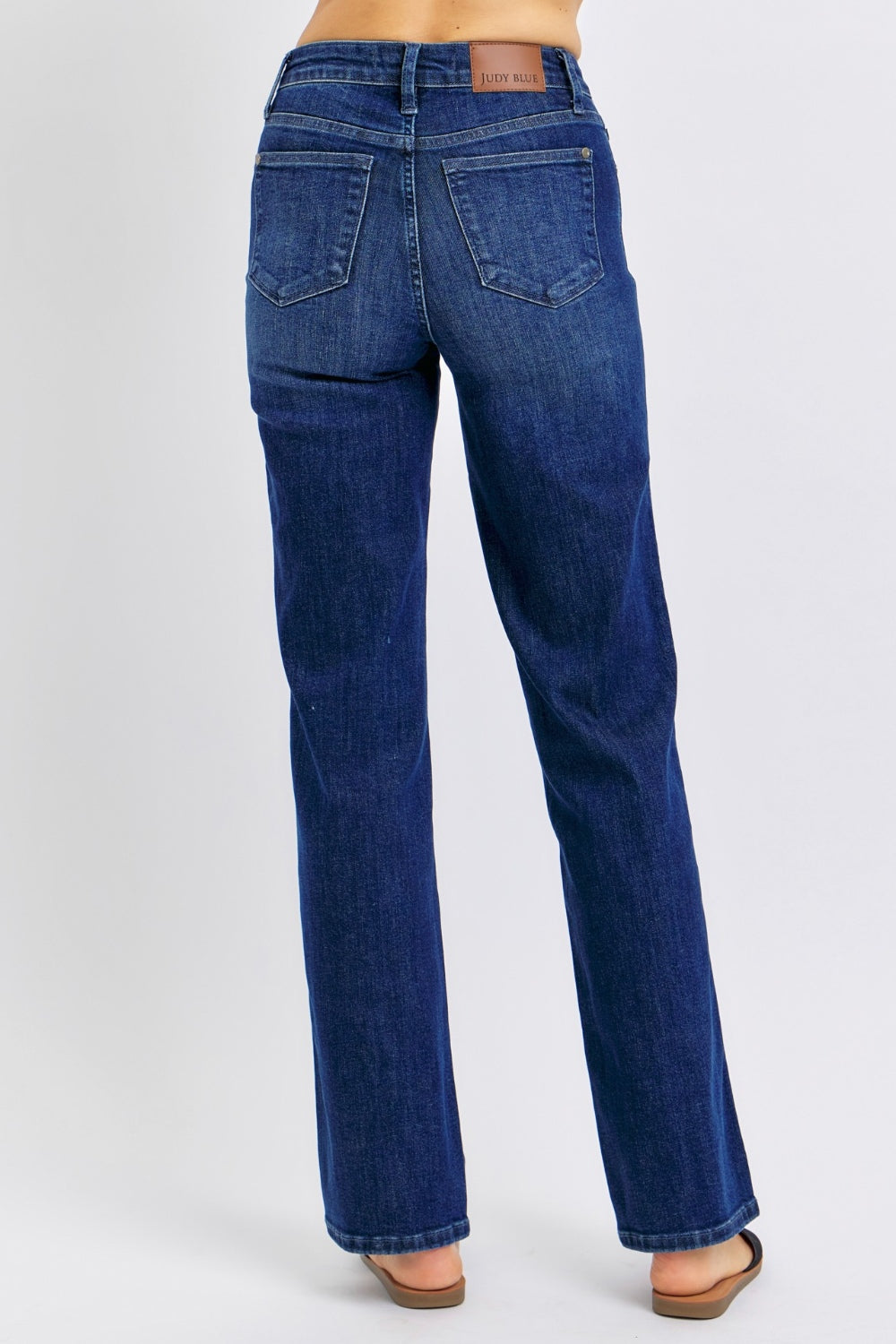 Judy Blue Full Size High Waist Tummy Control Straight Jeans Trendsi