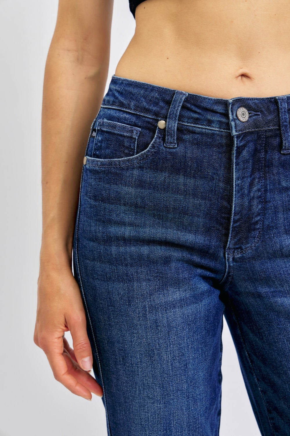 Judy Blue Full Size High Waist Tummy Control Straight Jeans Trendsi