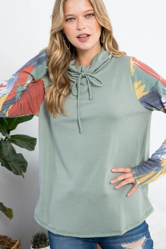 Geo Print Long Sleeve Top e Luna