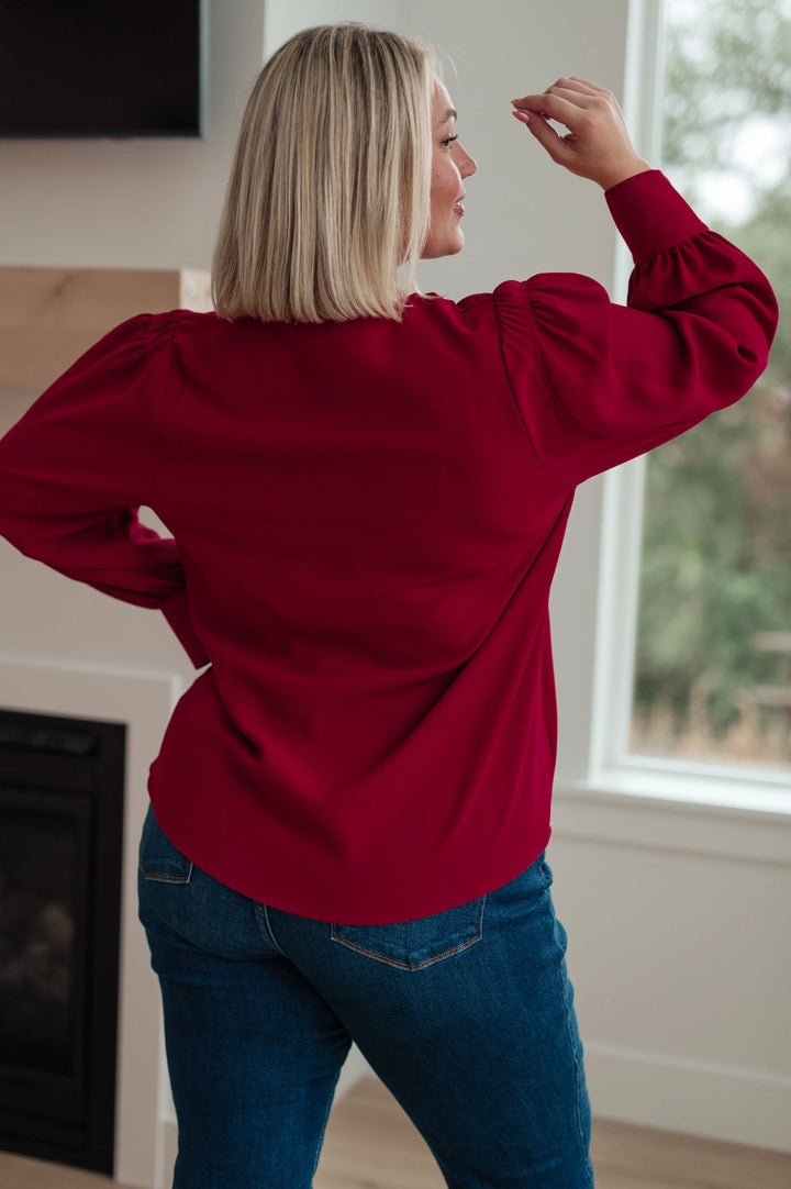 Back in Business V-Neck Blouse Ave Shops