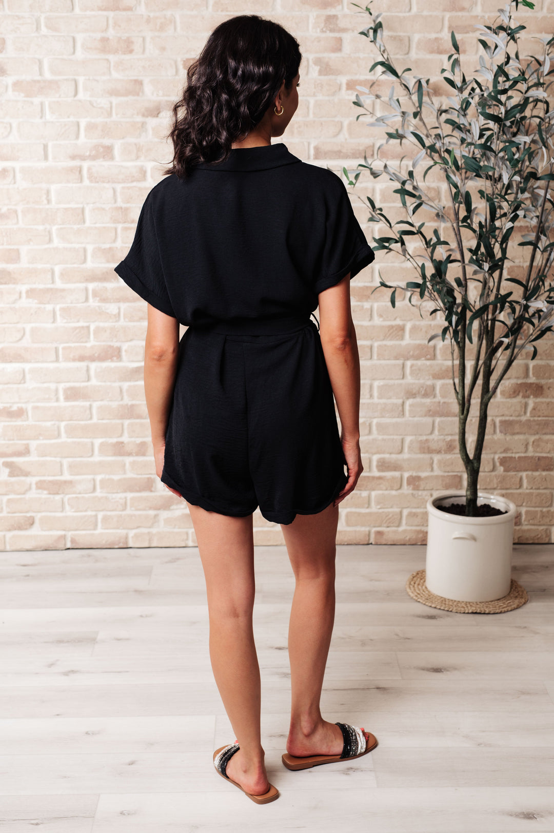 Don't Worry 'Bout a Thing V-Neck Romper Ave Shops