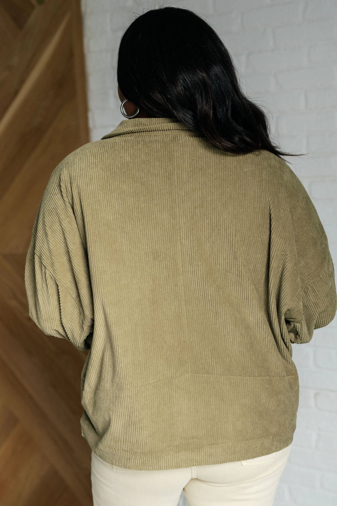 Primrose Corduroy Jacket in Olive Ave Shops