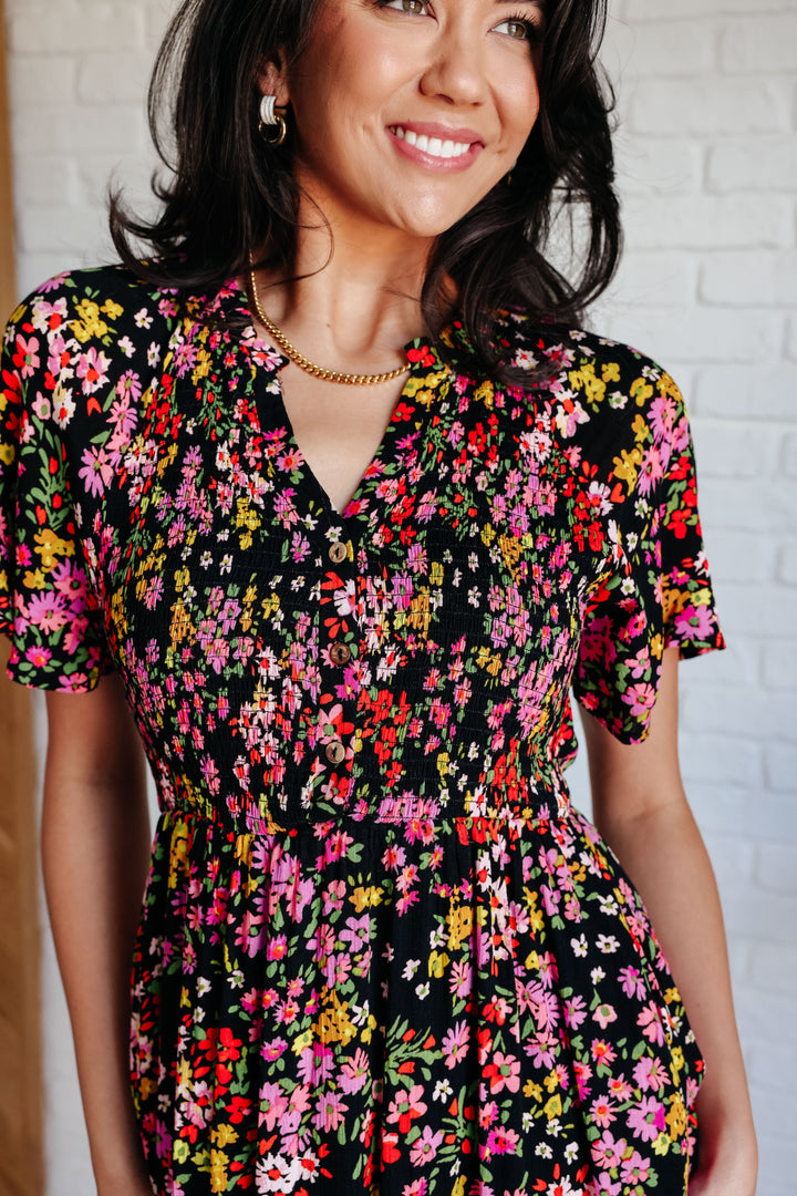 Wildflower and Barley V-Neck Button Up Dress Ave Shops