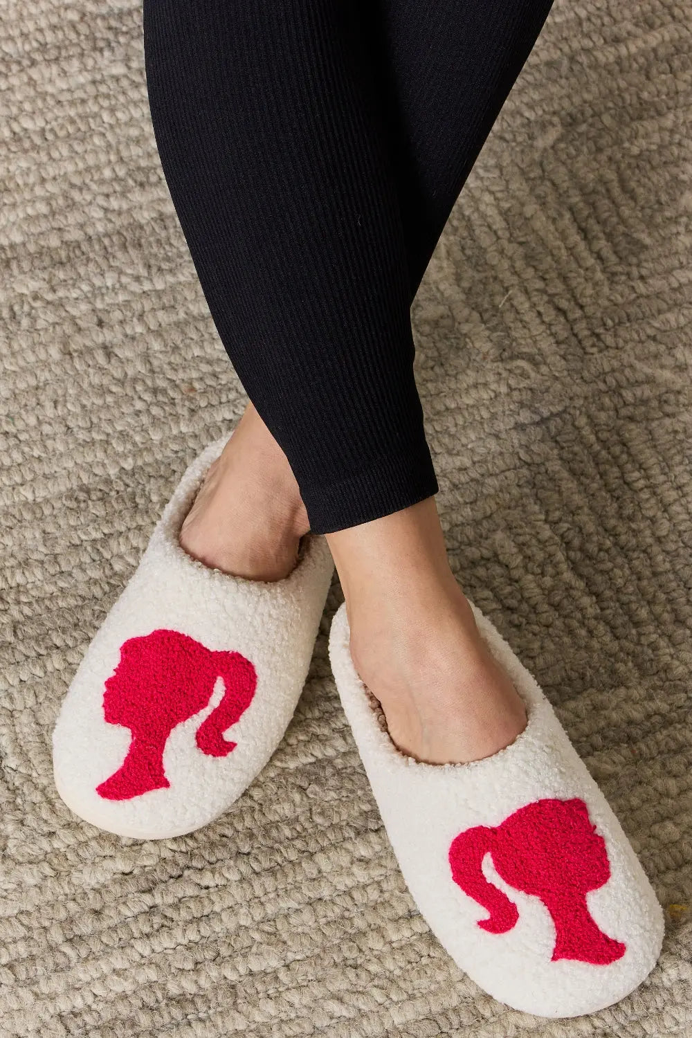 Barbie Graphic Cozy Slippers Trendsi