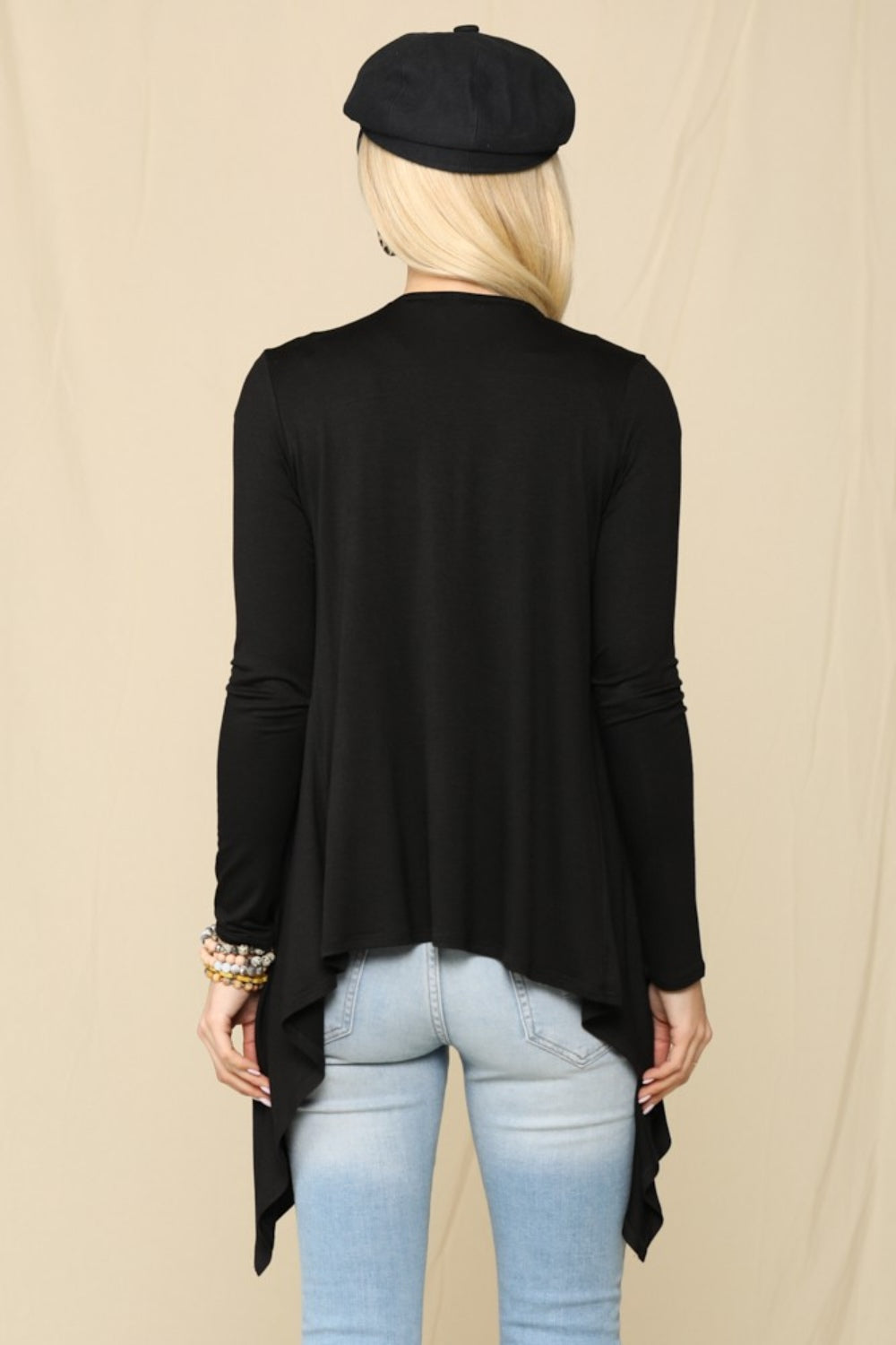 Soft Serenity Knit Cardigan in Black Trendsi