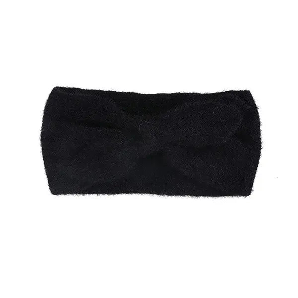 FUZZY BOW WINTER HEAD BAND Bella Chic