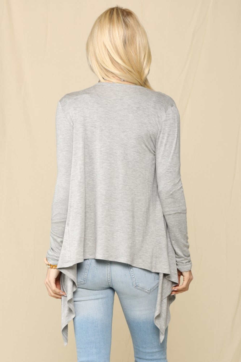 Soft Serenity Knit Cardigan in Grey Trendsi