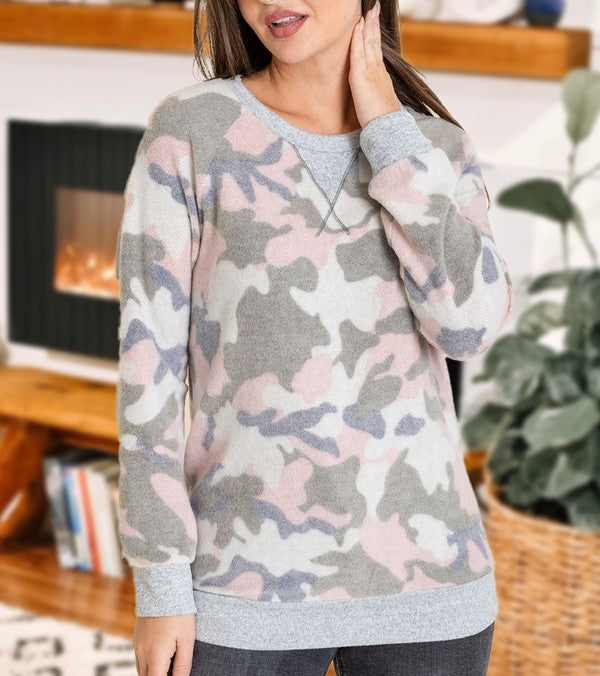 Camo Chic Pullover EG fashion