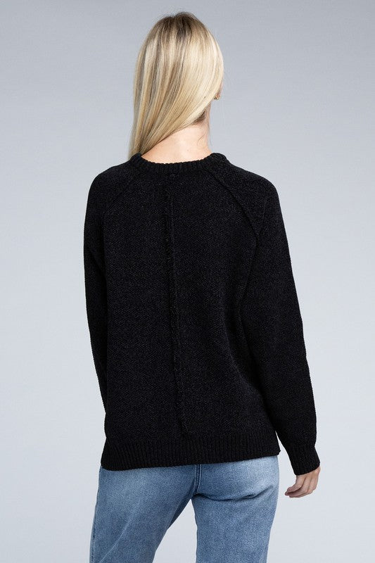 Raglan Chenille Sweater ZENANA