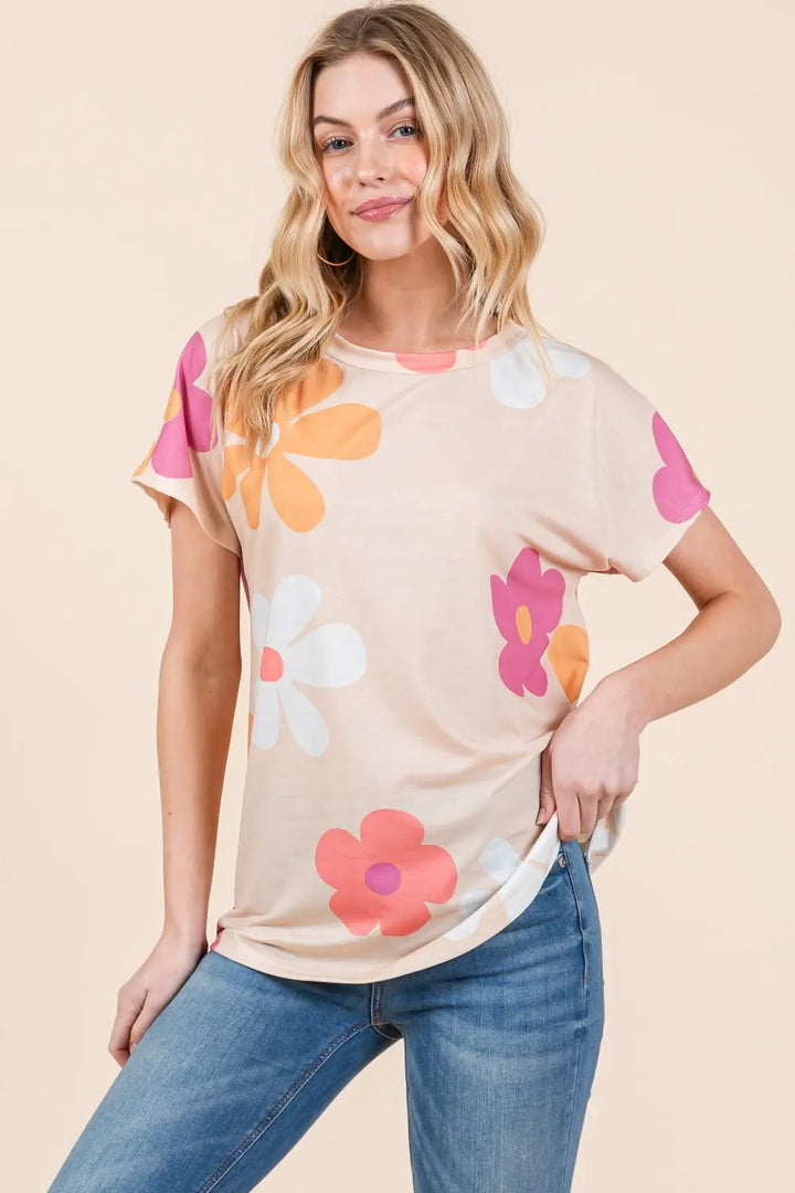 Coming Up Daisies Short Sleeve T-Shirt Trendsi