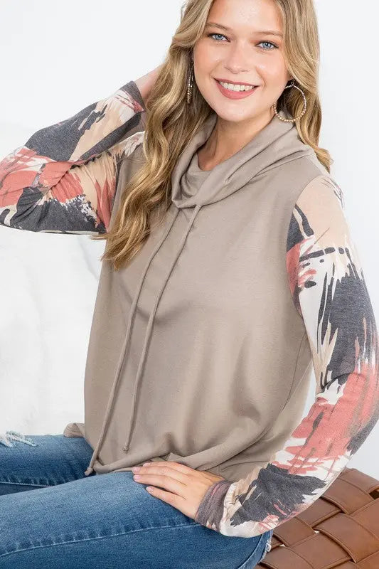 Geo Print Long Sleeve Top e Luna