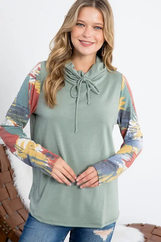 Geo Print Long Sleeve Top e Luna