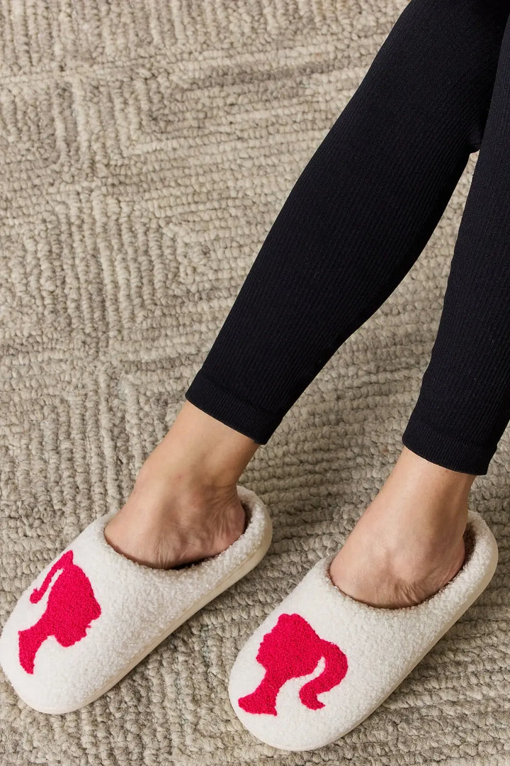 Barbie Graphic Cozy Slippers Trendsi