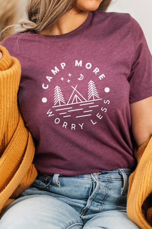 Camp More Worry Less Graphic Tee Kissed Apparel