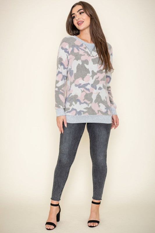 Camo Chic Pullover EG fashion