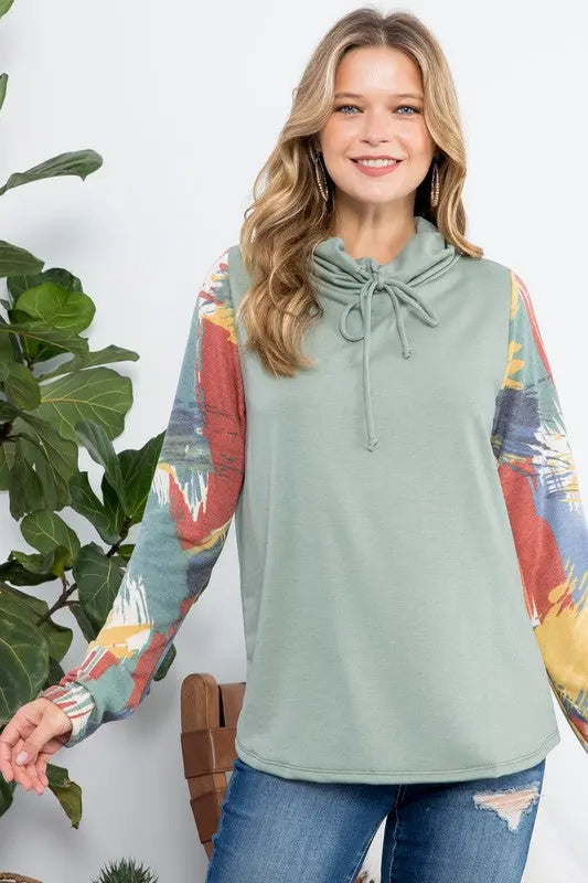 Geo Print Long Sleeve Top e Luna