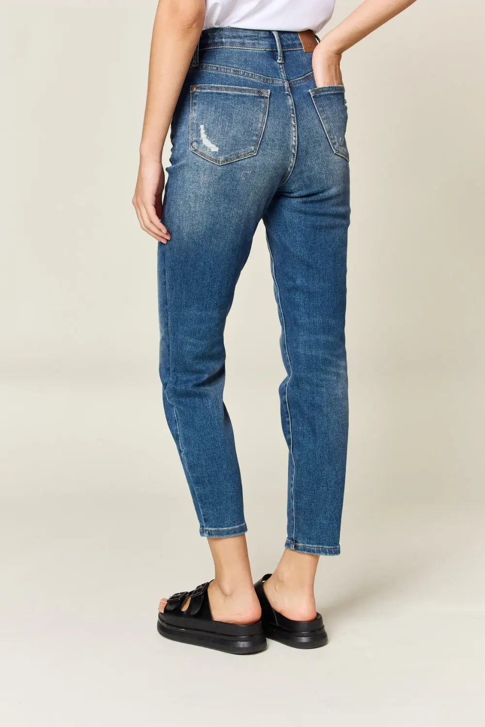 Judy Blue Tummy Control High Waist Slim Jeans Trendsi